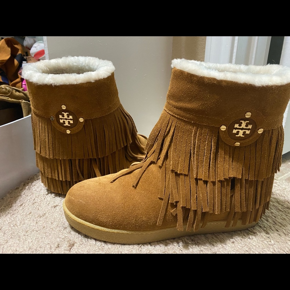 Tory Birch fringe boots